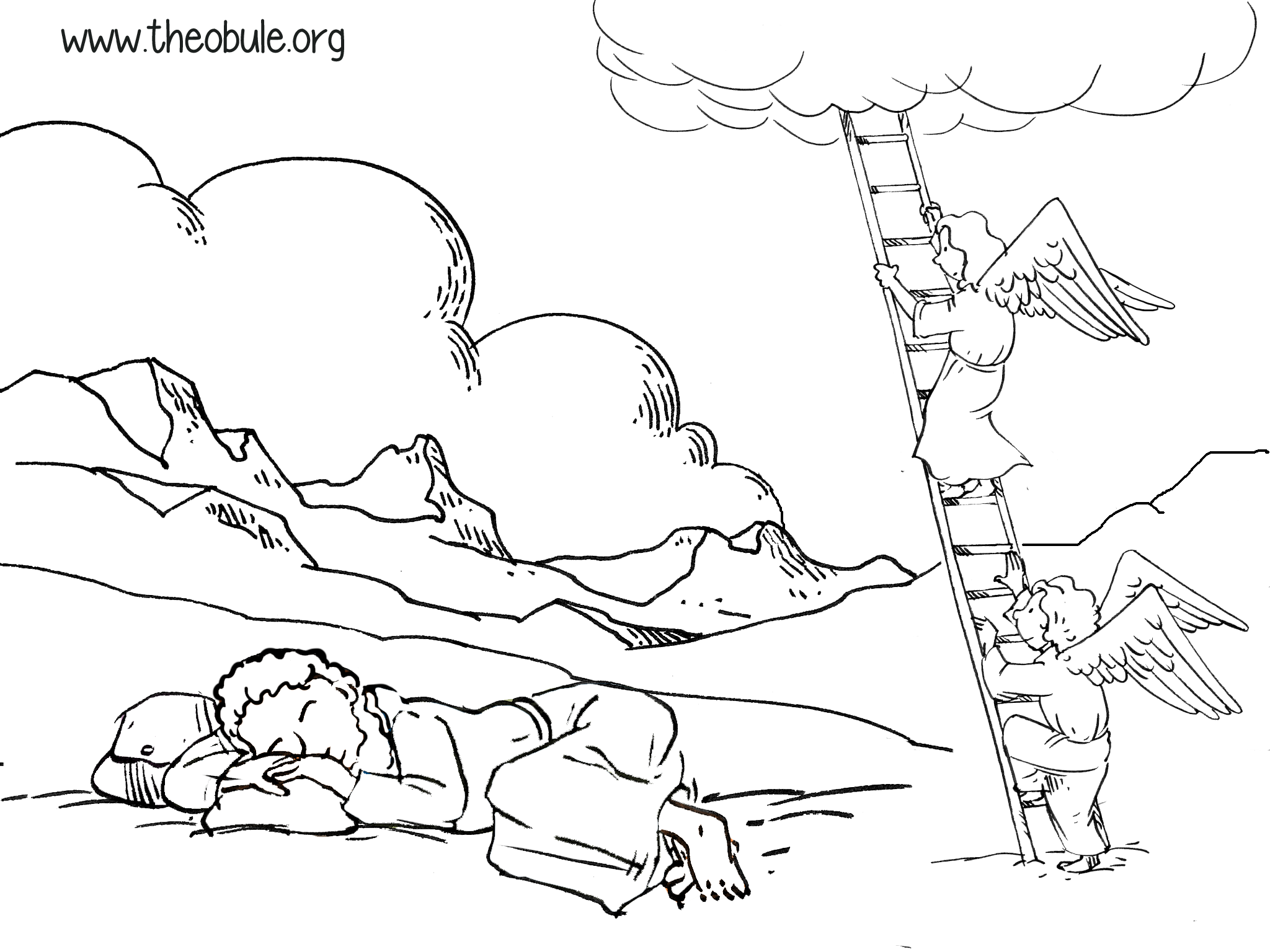 Coloriage le songe de Jacob
